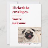 Grappige huisdier kerstkaart (Voorkant)