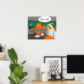 Grappige Huisdier Kokkel Quarantine This Is Fine M Poster (Thuiskantoor)