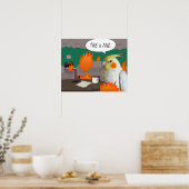Grappige Huisdier Kokkel Quarantine This Is Fine M Poster (Keuken)