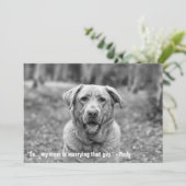 Grappige huisdier save the date-huwelijksaankondig kaart (Staand voorkant)