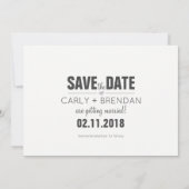 Grappige huisdier save the date-verlovingsaankondi kaart (Achterkant)