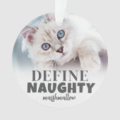 Grappige huisdier 'stout' foto kerst ornament (voorkant)