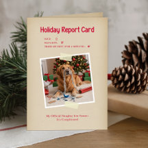 Grappige huisdier thema hond foto Kerst vouwkaart 