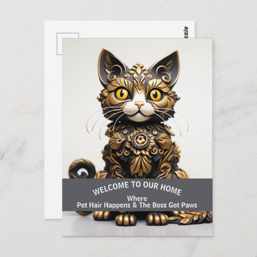 Grappige huisdier vriendelijke huiswaarschuwing Bo Briefkaart (Voorkant / Achterkant)