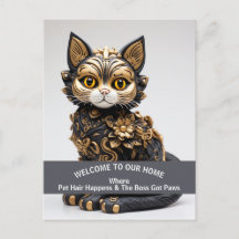 Grappige huisdier vriendelijke huiswaarschuwing Bo