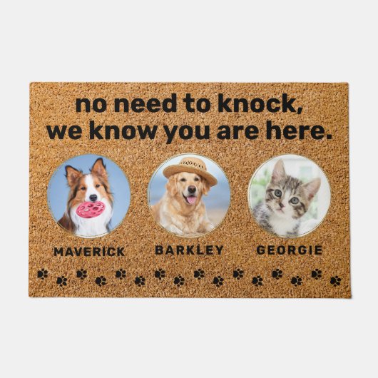 Grappige Huisdieren Geen behoefte om Custom 3 te k Deurmat (Voorkant)