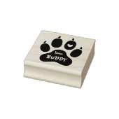 Grappige huisdierenhond naam pootafdruk hart & han rubberstempel (Stempel)