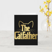Grappige Huisdierliefhebber Kattenvader De Overhei Kaart (Gele Bloem)