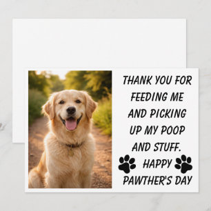 Grappige huisdierpapa Vaderdag Grappige hond & k Feestdagenkaart
