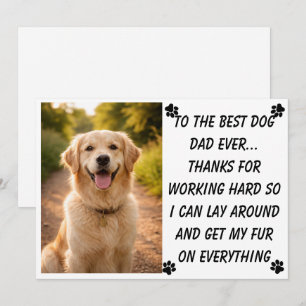 Grappige huisdiervader Vaderdag Grappige hond & Feestdagenkaart