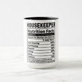 Grappige huishoudster voeding feiten mok (Midden)