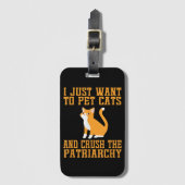 Grappige huiskatten en verpletteren het patriarcha bagagelabel (Voorkant (verticaal))