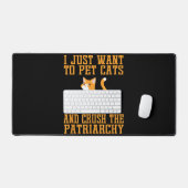 Grappige huiskatten en verpletteren het patriarcha bureaumat (Keyboard & Muis)