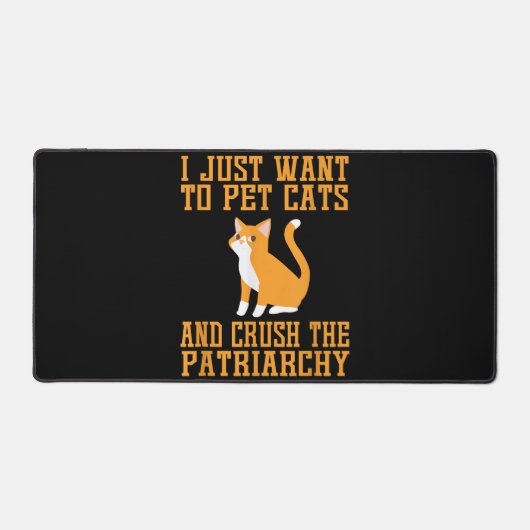 Grappige huiskatten en verpletteren het patriarcha bureaumat (Voorkant)