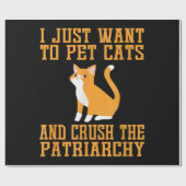 Grappige huiskatten en verpletteren het patriarcha cadeaupapier (Vlak)