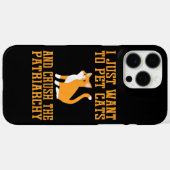 Grappige huiskatten en verpletteren het patriarcha Case-Mate iPhone case (Achterkant (horizontaal))