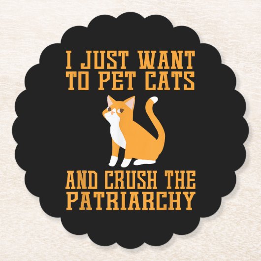 Grappige huiskatten en verpletteren het patriarcha kartonnen onderzetters (Voorkant)