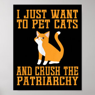 Grappige huiskatten en verpletteren het patriarcha poster