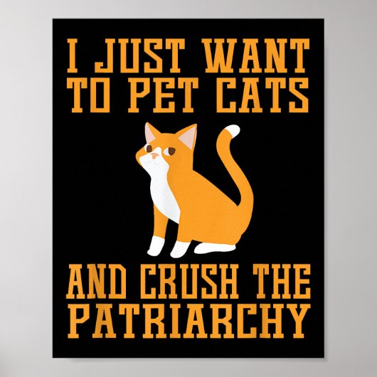 Grappige huiskatten en verpletteren het patriarcha poster (Voorkant)