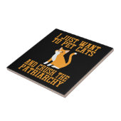 Grappige huiskatten en verpletteren het patriarcha tegeltje (Zijkant)