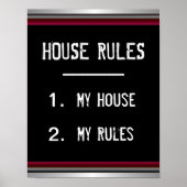 Grappige Huisregels Poster (Voorkant)