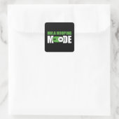 Grappige Hula Hooping Mode AAN | Hula Hoop voor Ho Vierkante Sticker (Tas)