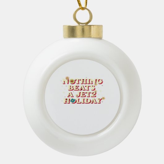 Grappige Hulp Keramische Bal Ornament (Voorkant)