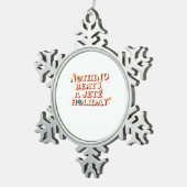 Grappige Hulp Tin Sneeuwvlok Ornament (Rechts)