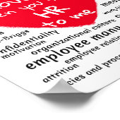 Grappige Human Resources Kunst voor Kantoor Poster (Hoek)