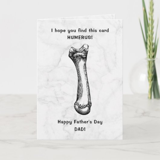 Grappige Humerus Bone Happy Vaderdag Kaart (Voorkant)