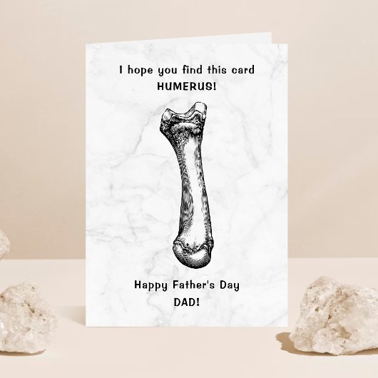 Grappige Humerus Bone Happy Vaderdag Kaart