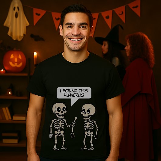 Grappige Humerus Halloween Skeletten T-shirt
