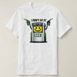 Grappige humor aan benzinepomp Doe het niet Cartoo T-shirt