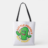 Grappige Humor cactus beetje prikkelend maar slim Tote Bag (Achterkant)