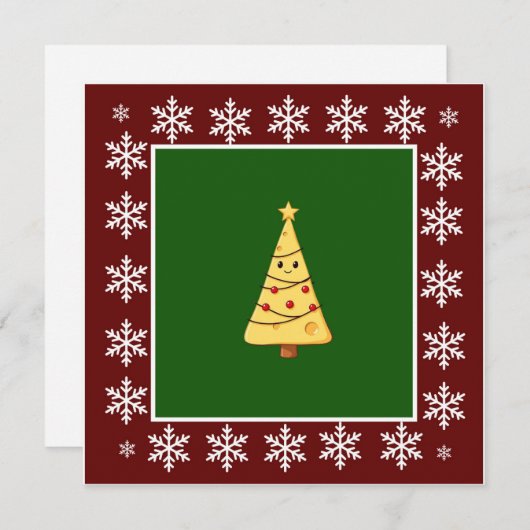 Grappige Humor Cartoon Cheese Vrolijk Kerstfeest Feestdagenkaart (Voorkant / Achterkant)