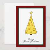 Grappige Humor Cartoon Cheese Vrolijk Kerstfeest Feestdagenkaart (Voorkant / Achterkant)