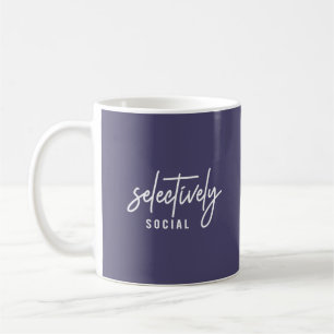 Grappige humor citat script typografie koffiemok