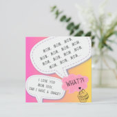 grappige humor cupcake mam ROZE moeder dag Feestdagenkaart (Staand voorkant)