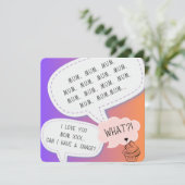 grappige humor cupcake MUM paarse moederdag Feestdagenkaart (Staand voorkant)