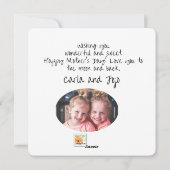 grappige humor cupcake MUM paarse moederdag Feestdagenkaart (Achterkant)