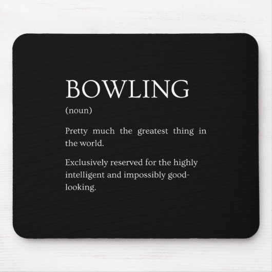 Grappige Humor Definities Kleding Cadeaus Bowling Muismat (Voorkant)