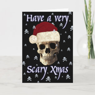 Grappige Humor Fantasy Gothic Skull Christmas Feestdagen Kaart