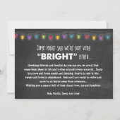 Grappige humor foto kerst krijt groetkaart (Achterkant)