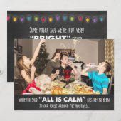 Grappige humor foto kerst krijt groetkaart (Voorkant / Achterkant)