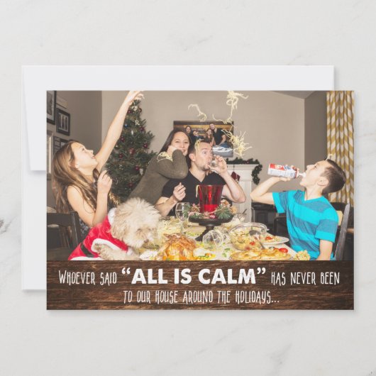 Grappige humor foto kerst wenskaart (Voorkant)
