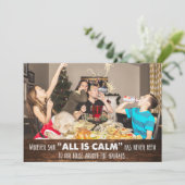 Grappige humor foto kerst wenskaart (Staand voorkant)