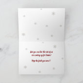 Grappige Humor Giraffe Rood Pet Groene Grens Xmas Kaart (Binnen)