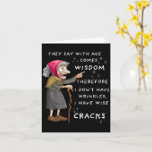 Grappige Humor Halloween Ik heb geen rimpels Kaart (Gele Bloem)