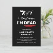 Grappige Humor Joke Hondenjaren 60e Volwassen Verj Kaart (Staand voorkant)