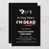 Grappige Humor Joke Hondenjaren 60e Volwassen Verj Kaart (Voorkant / Achterkant)